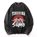 Vintage Cotton Wash Crewneck Long-Sleeve T-Shirt