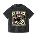 Kamikaze Airplane Vintage Wash Japanese Design T-Shirt
