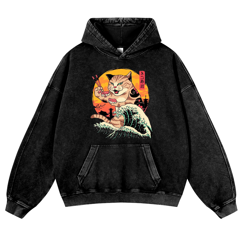 Vintage Washed Thick Cotton Hoodie