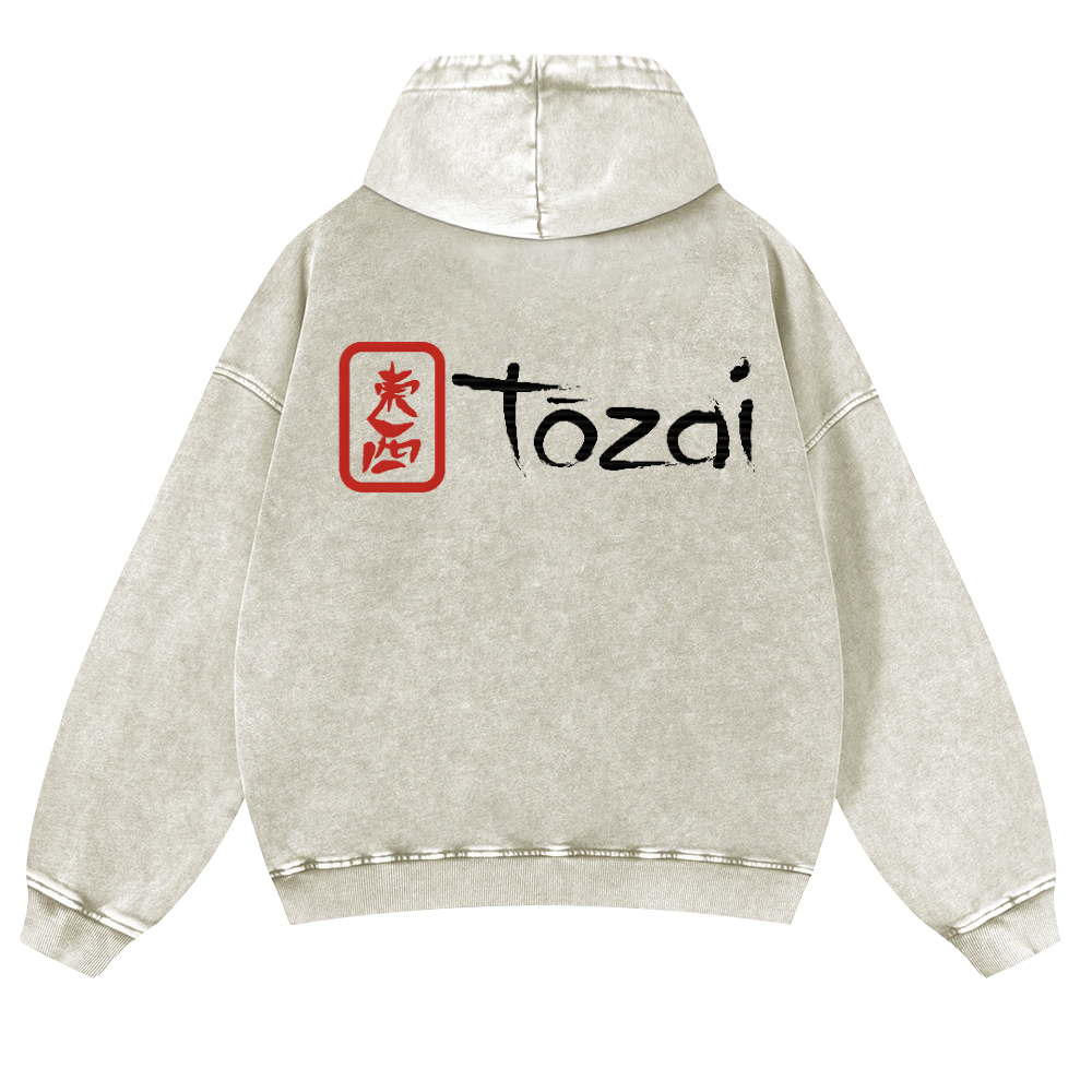 Tozai Sake Vintage Washed Cotton Back Art Hoodie