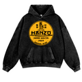 Hattori Hanzo Komainu Okinawa Japan Design Vintage Washed Thick Cotton Hoodie