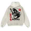 Rock Kaiju Vintage Washed Cotton Back Art Hoodie