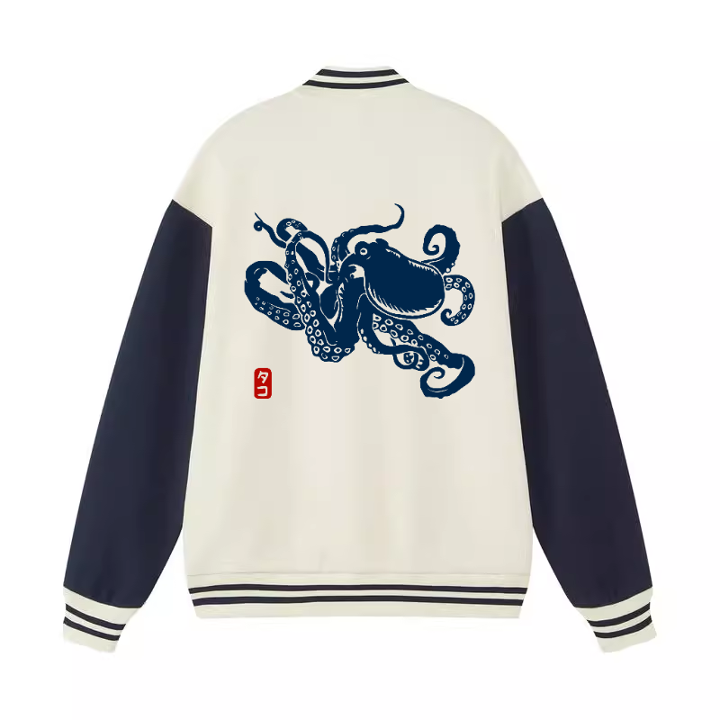 Octopus Vintage Cotton Varsity Jacket
