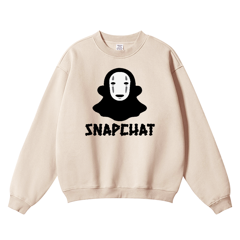Snapchat Vintage Cotton Blend Crewneck Sweatshirt