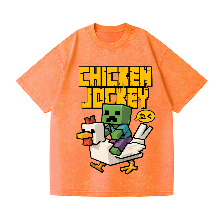 Chicken Jockey Vintage Wash Japanese Design T-Shirt