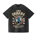Okinawa Manzamo Drunken Octopus Vintage Wash Japanese Design T-Shirt