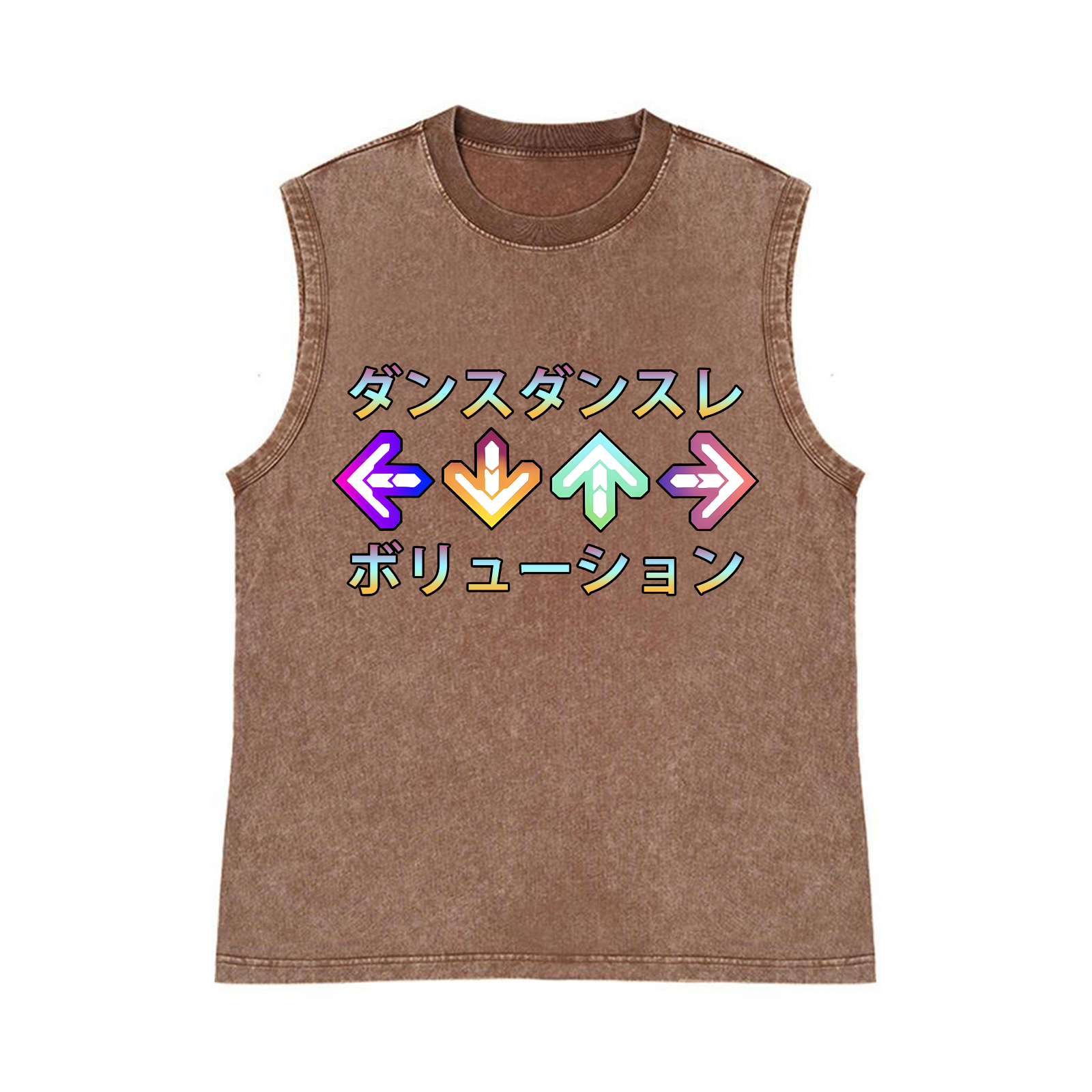 Dance Dance Revolution Pure Cotton Wash-Dyed Sleeveless Tank Top