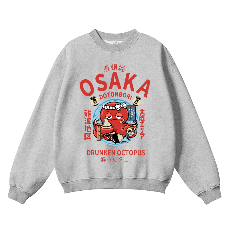 Osaka Octopus Vintage Cotton Blend Crewneck Sweatshirt