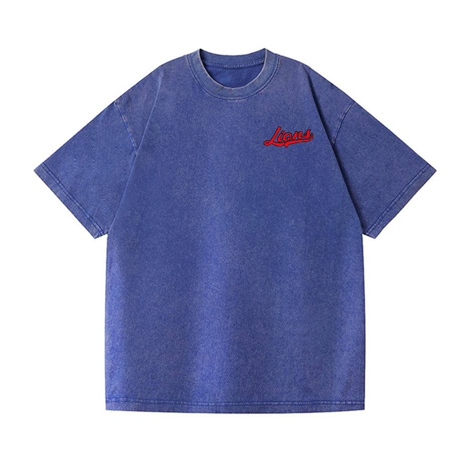 Saitama Seibu Lions Vintage Wash Japanese Design Back Art T-Shirt