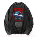 Stop Eating Tuna Vintage Cotton Wash Crewneck Long-Sleeve T-Shirt