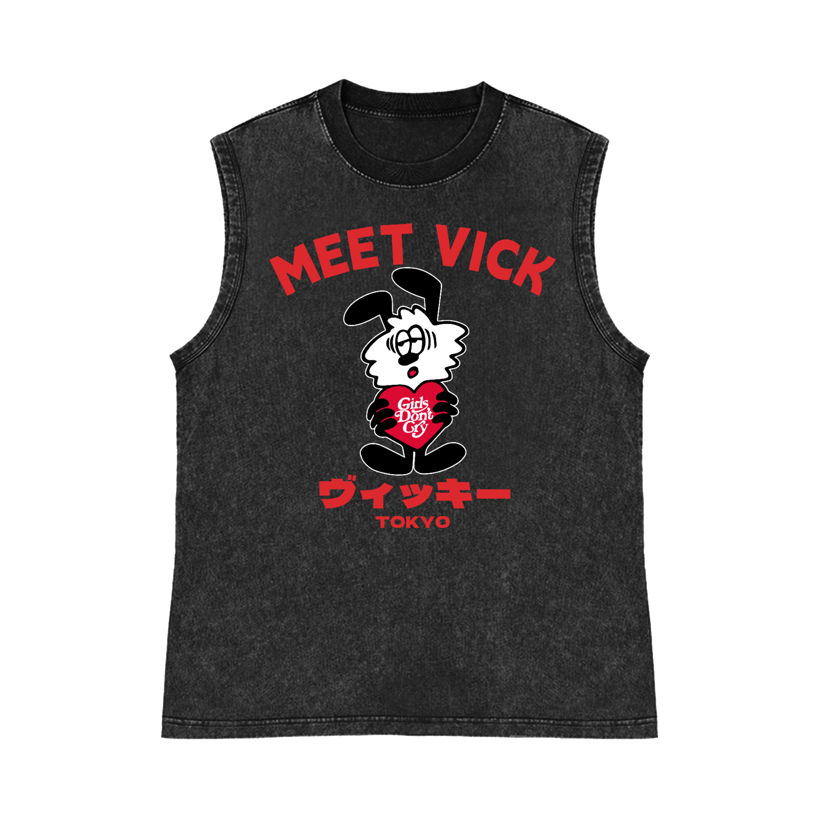 Verdy Meet Vick Pure Cotton Wash-Dyed Sleeveless Tank Top