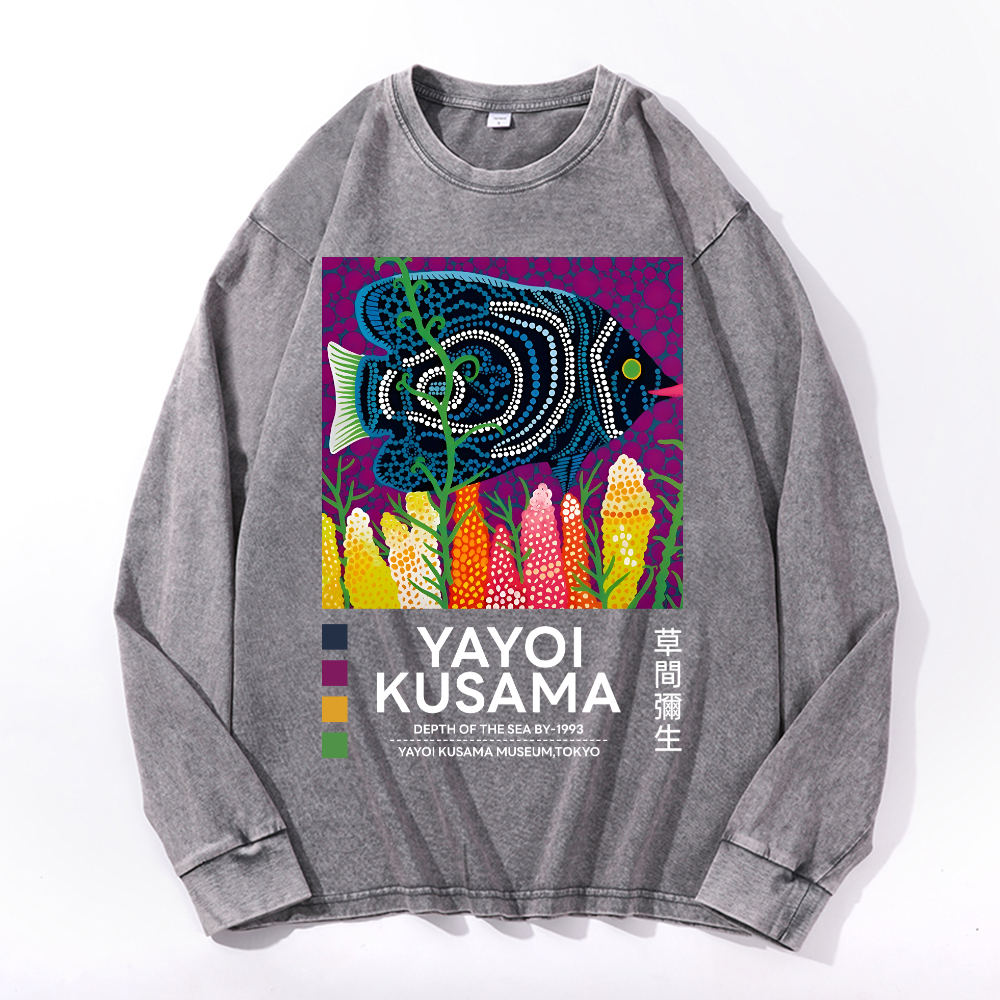 Yayoi Kusama Vintage Cotton Wash Long-sleeve T-shirt