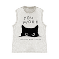 Pure Cotton Wash-Dyed Sleeveless Tank Top