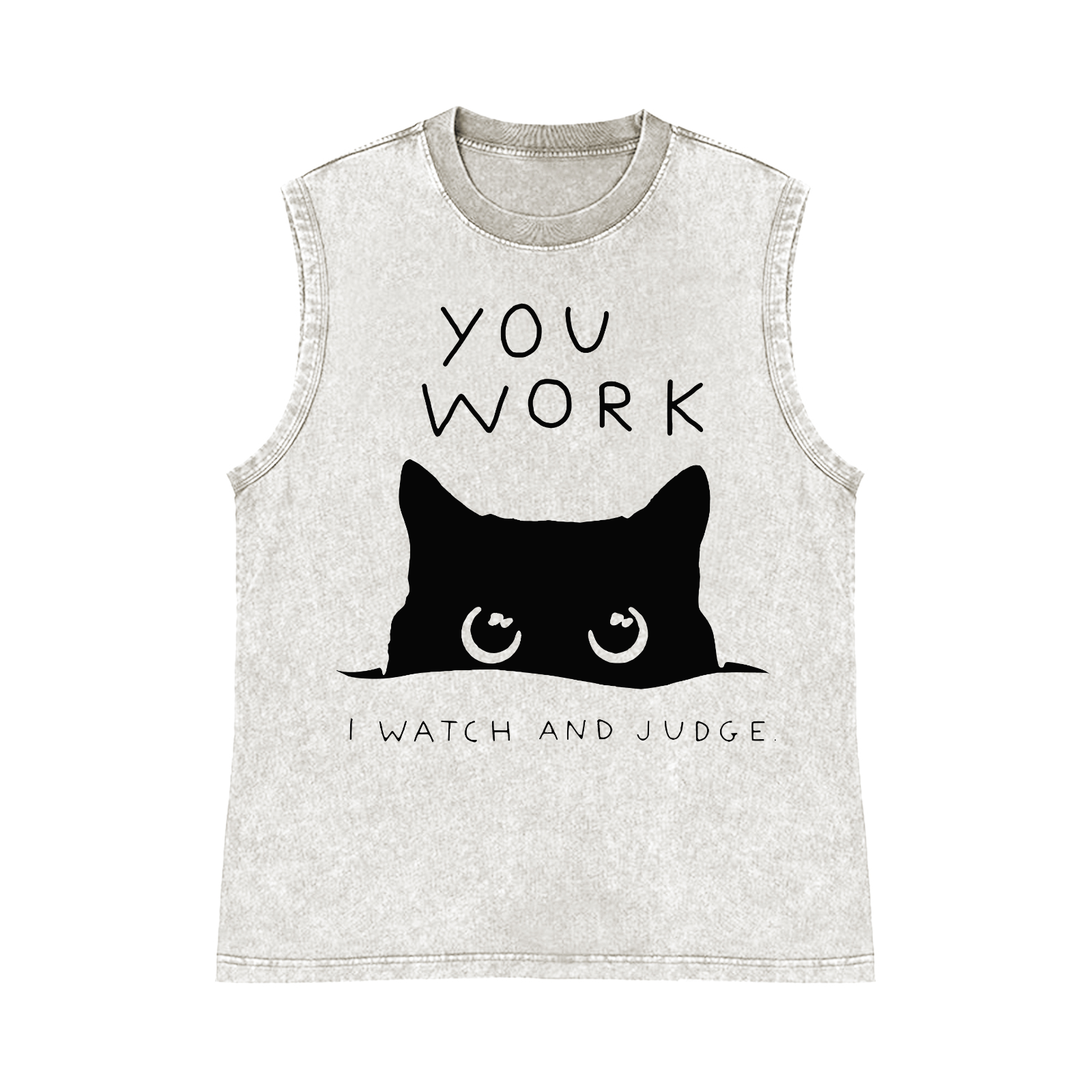Pure Cotton Wash-Dyed Sleeveless Tank Top