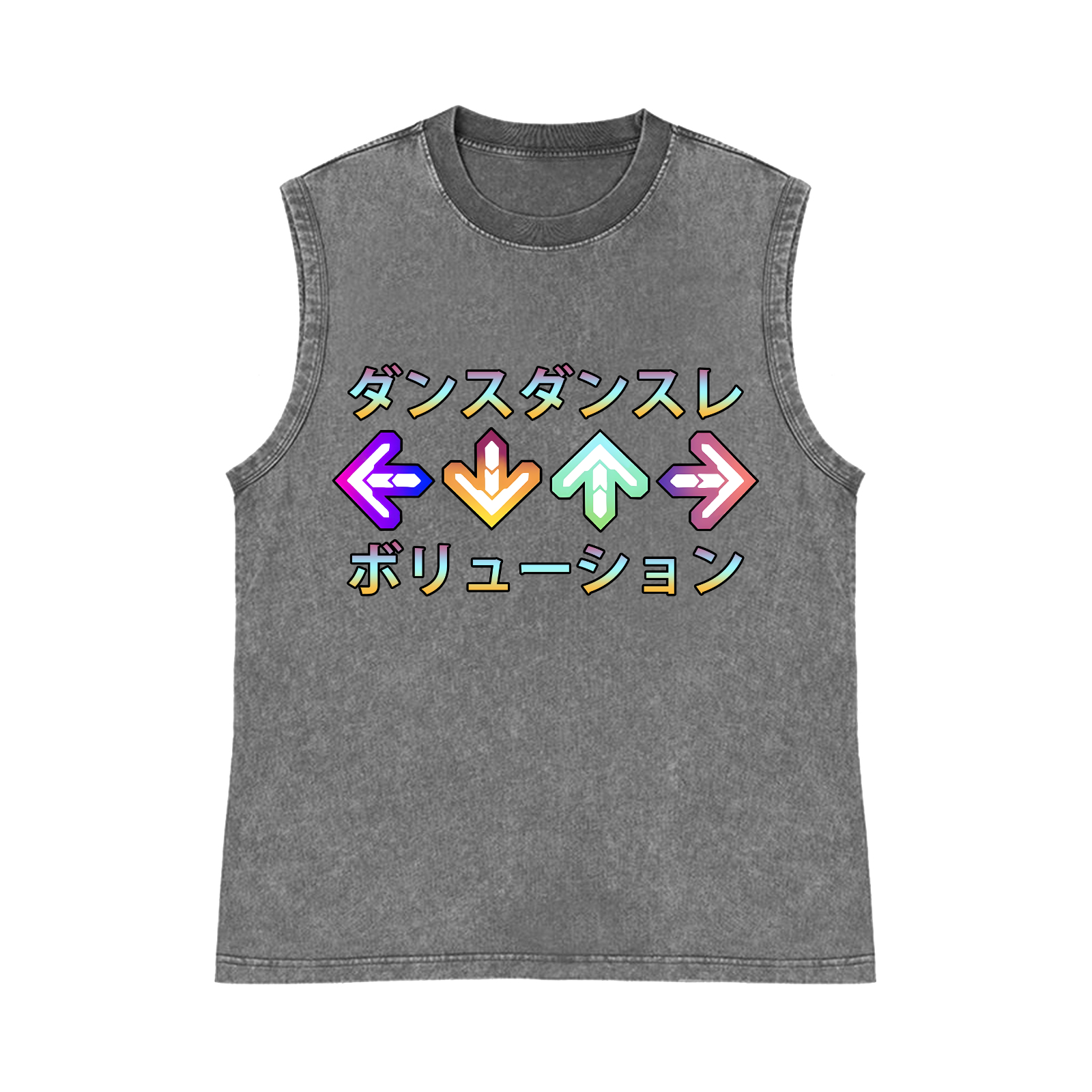 Dance Dance Revolution Pure Cotton Wash-Dyed Sleeveless Tank Top
