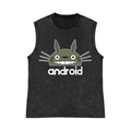 Ghibli Totoro Android Pure Cotton Wash-Dyed Sleeveless Tank Top
