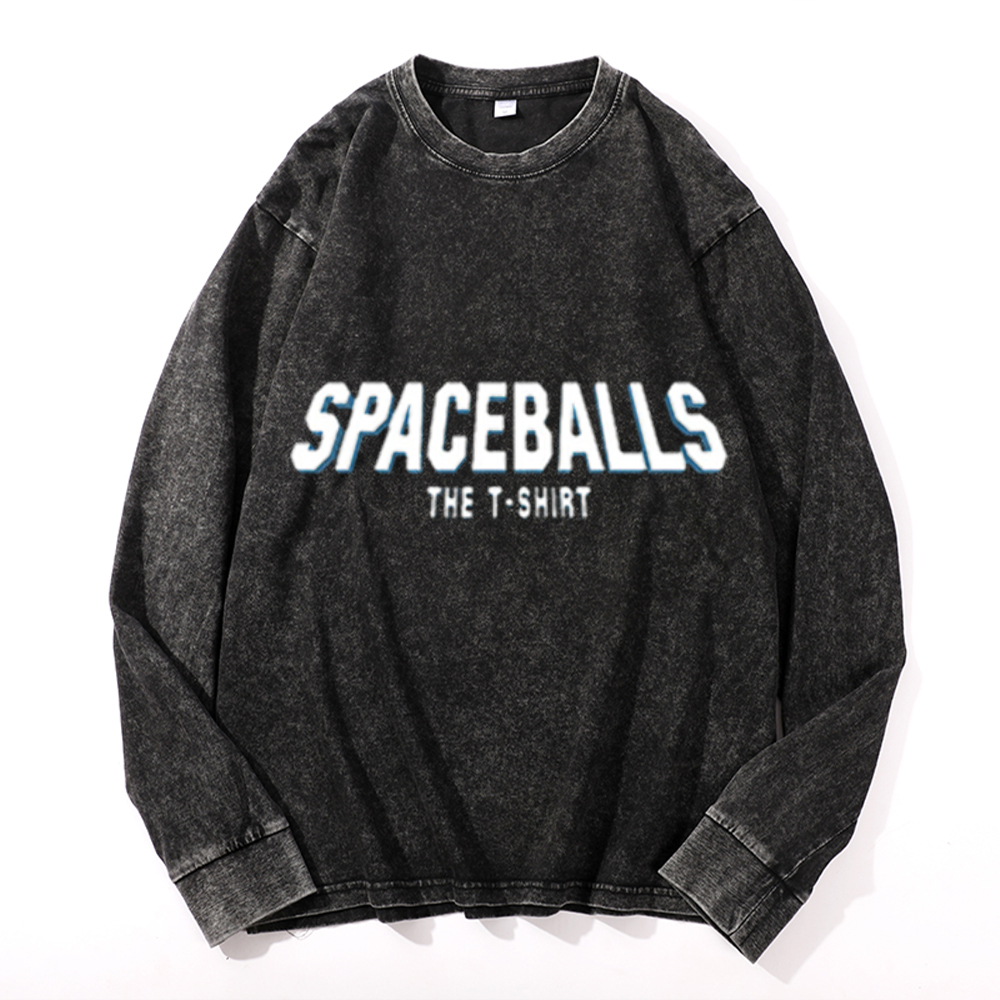 Spaceballs Vintage Cotton Wash Crewneck Long-Sleeve T-Shirt