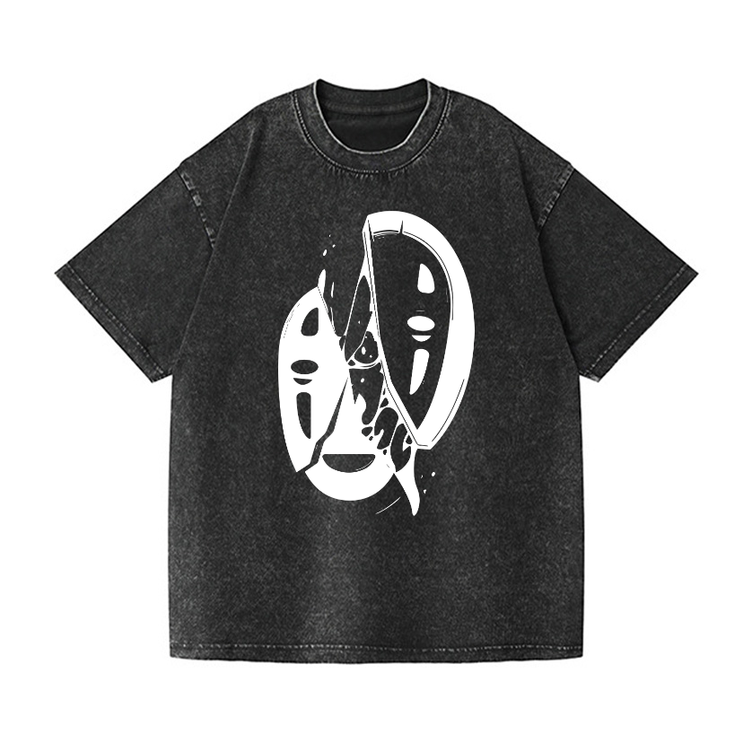 Ghibli No Face Kaonashi Vintage Wash Japanese Design T-Shirt