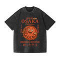Osaka Dotonbori Drunken Octopus Vintage Wash Japanese Design T-Shirt