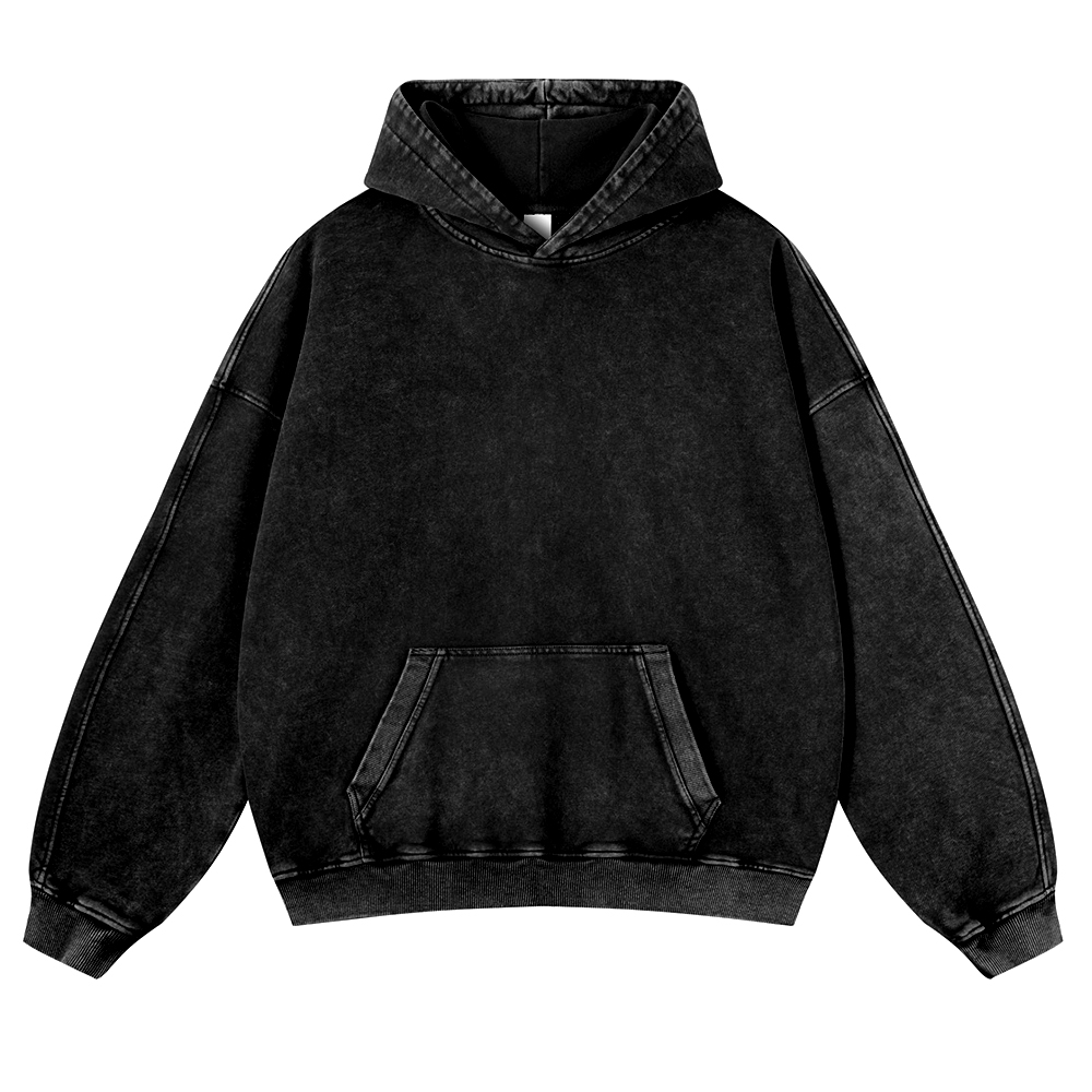 Space Octopus Vintage Washed Cotton Back Art Hoodie