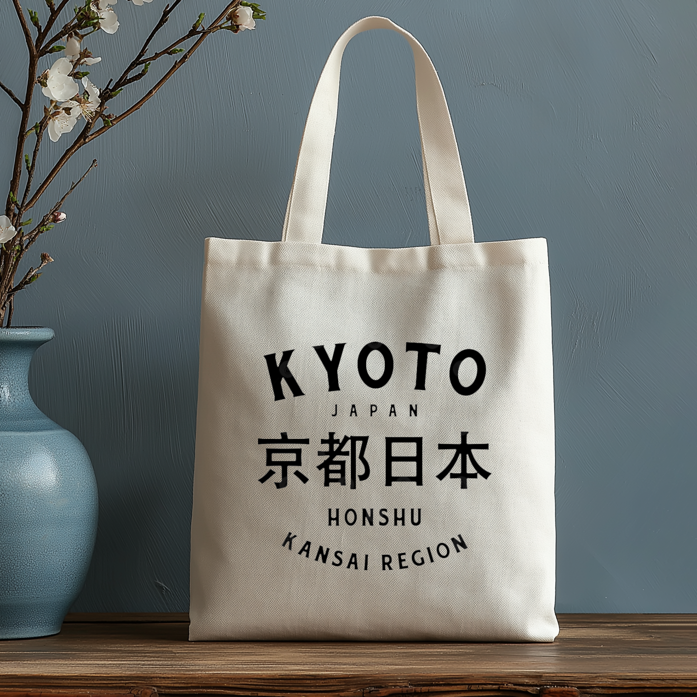 Kyoto Honshu Kansai Region Japanese Style Canvas Tote Bag