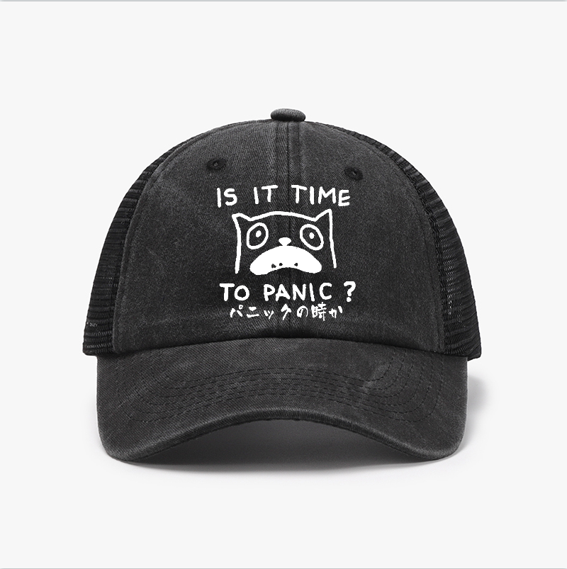 Panic Cat Vintage Cotton Breathable Hat