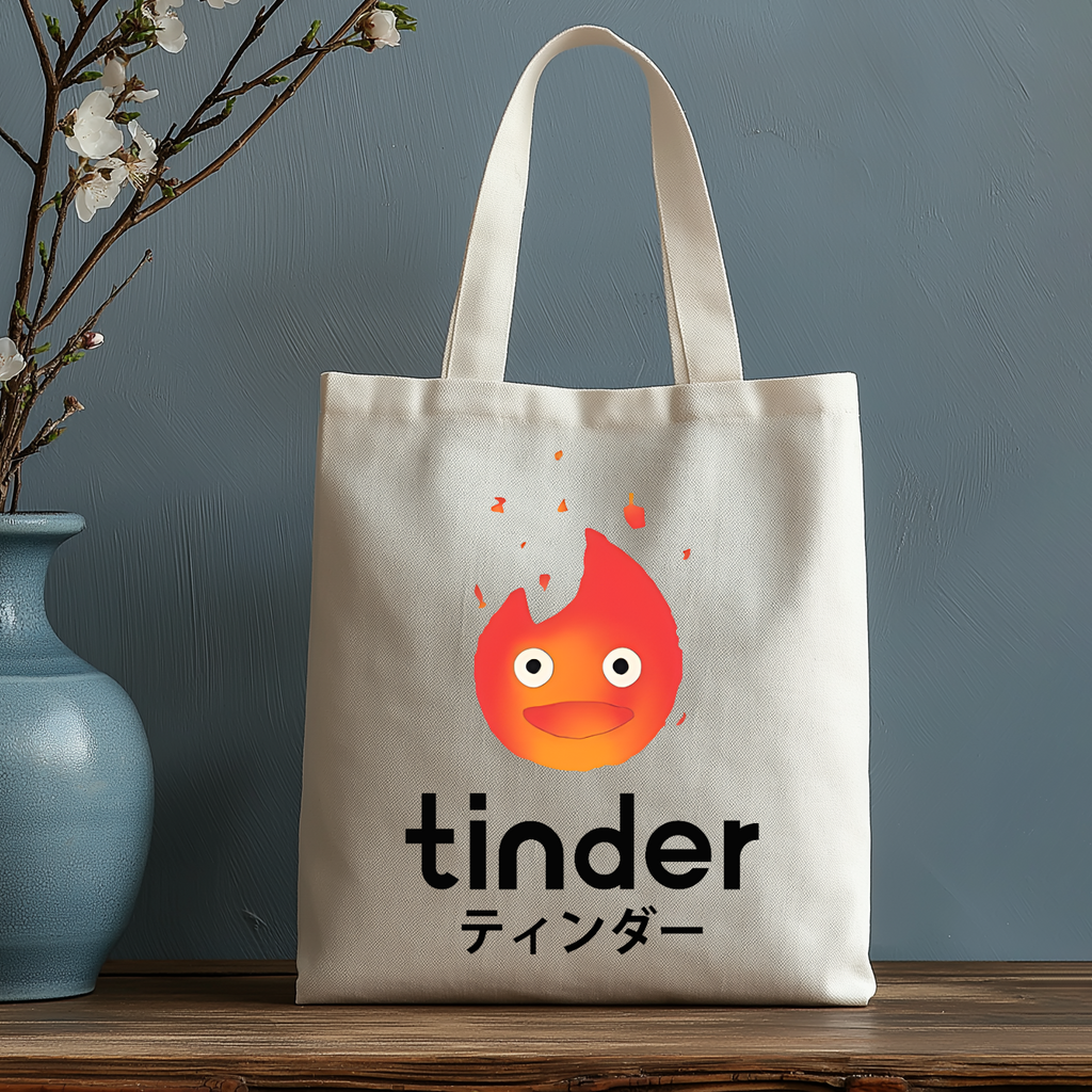 Ghibli Tinder Japanese Style Canvas Tote Bag