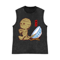 Ramen Mummy Pure Cotton Wash-Dyed Sleeveless Tank Top