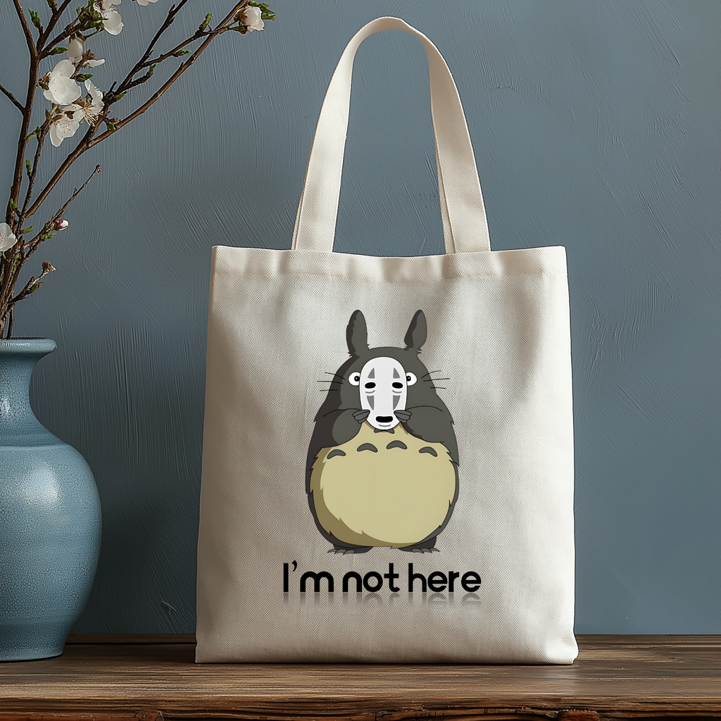 Ghibli Totoro No Face kaonashi Japanese Style Canvas Tote Bag