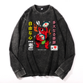 Frog Vintage Cotton Wash Crewneck Long-Sleeve T-Shirt