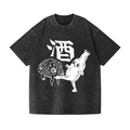 Drink Beer Vintage Wash Japanese Design T-Shirt