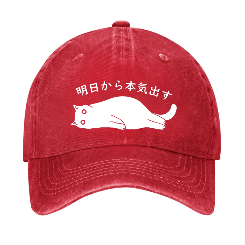 Cat Vintage Cotton Cap