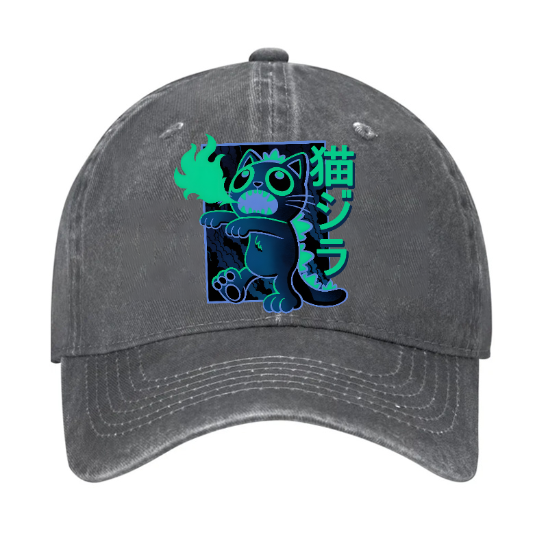 Cat Kaiju  Vintage Cotton Cap