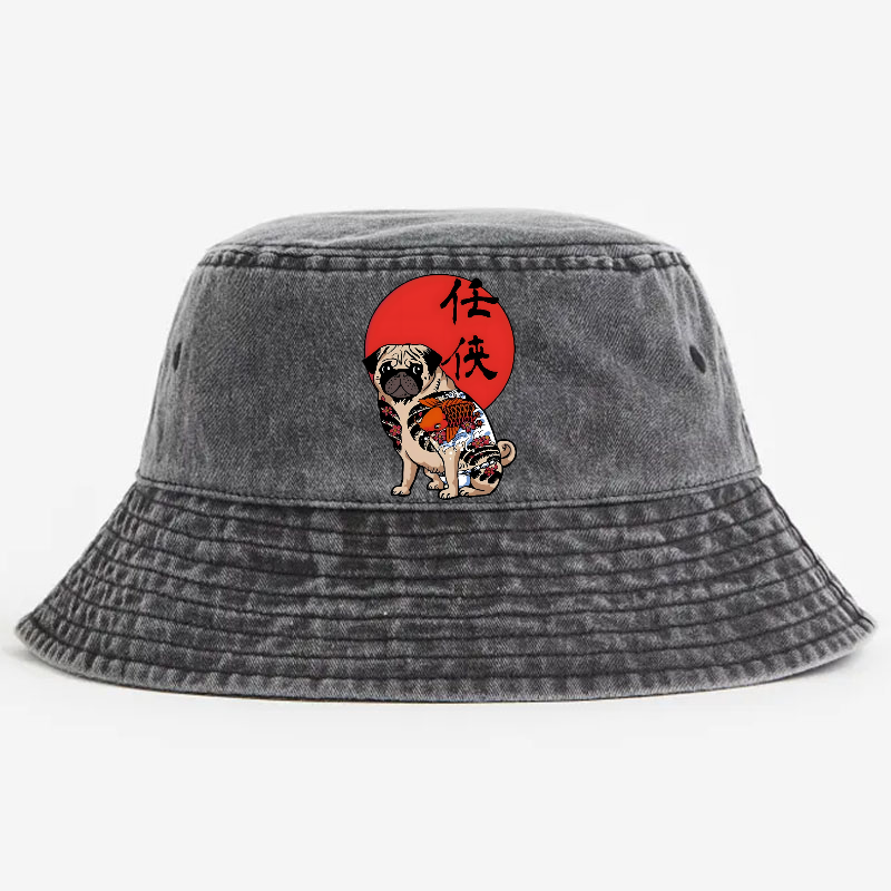 Dog Vintage 100% Cotton Bucket Hat