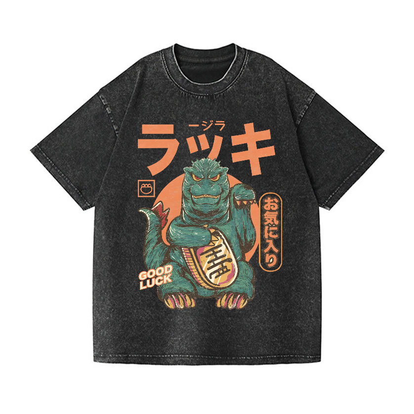 Kaiju Vintage Wash Japanese Design T-Shirt