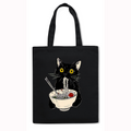 Ramen Cat Japanese Style Canvas Tote Bag