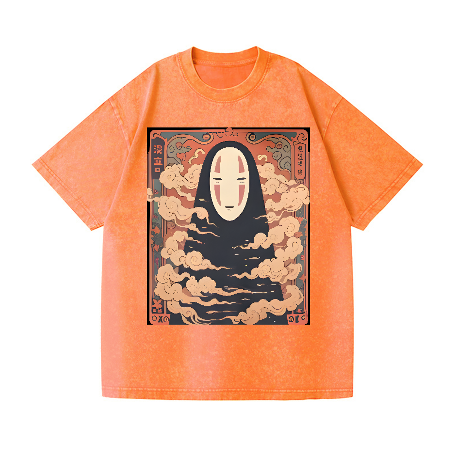 Ghibli No Face Kaonashi Vintage Wash Japanese Design T-Shirt