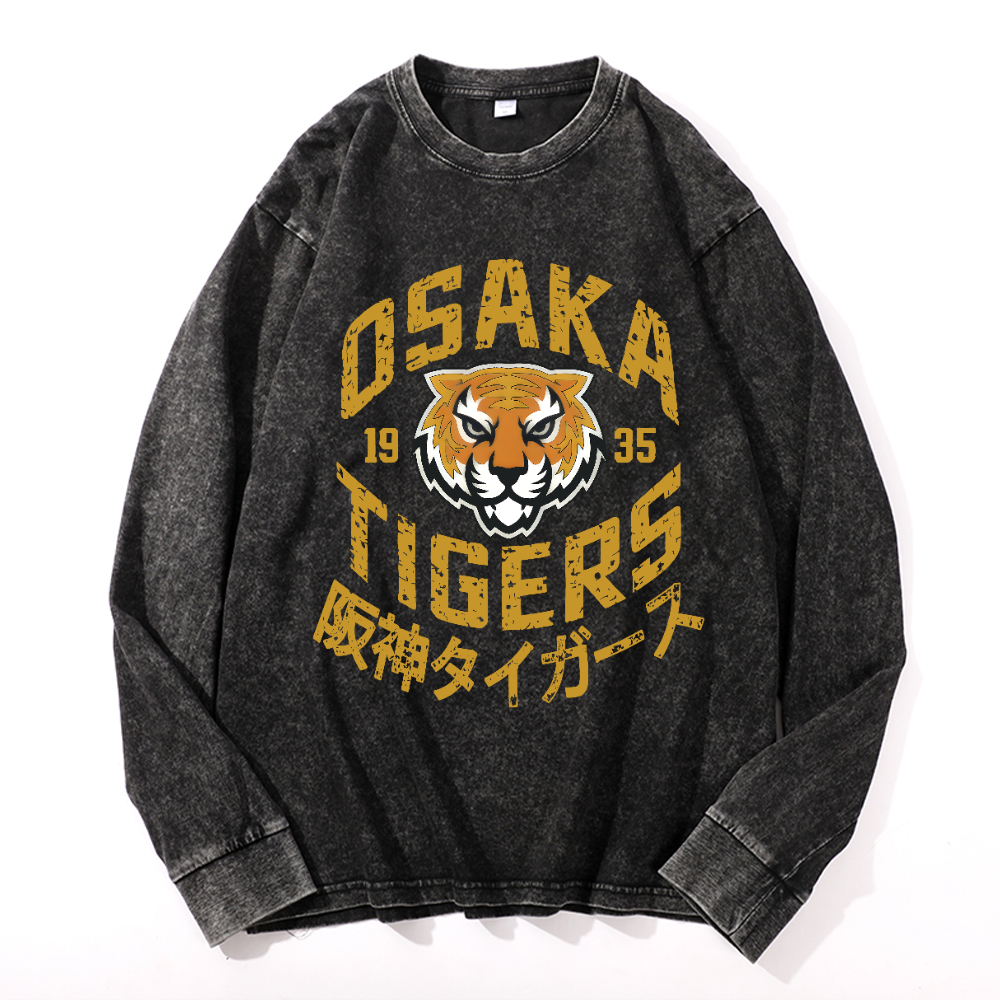Osaka Tigers Vintage Cotton Wash Long-sleeve T-shirt