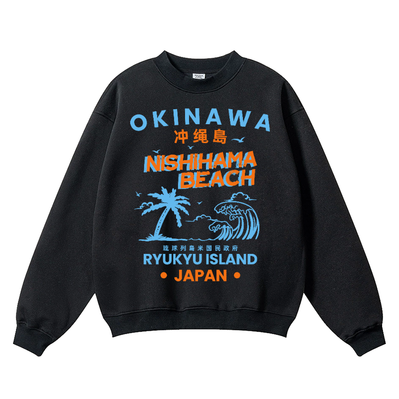 Okinawa Vintage Cotton Blend Crewneck Sweatshirt