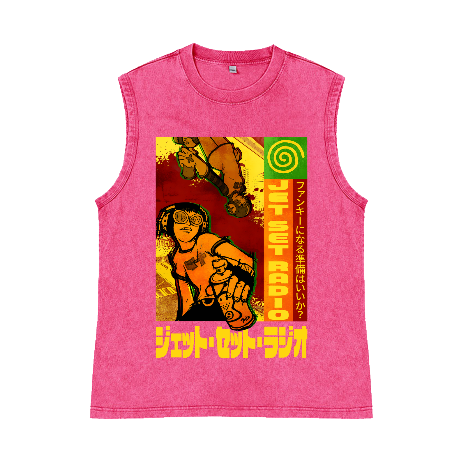 Jet Set Radio Pure Cotton Wash-Dyed Sleeveless Tank Top