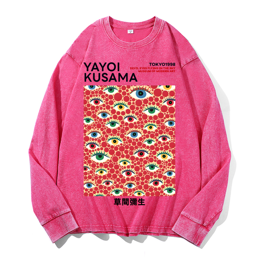 Yayoi Kusama Vintage Cotton Wash Long-sleeve T-shirt