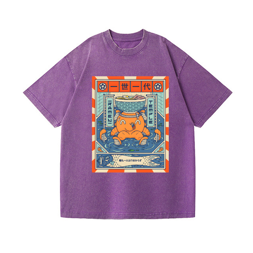 Octopus Vintage Wash Japanese Design T-Shirt