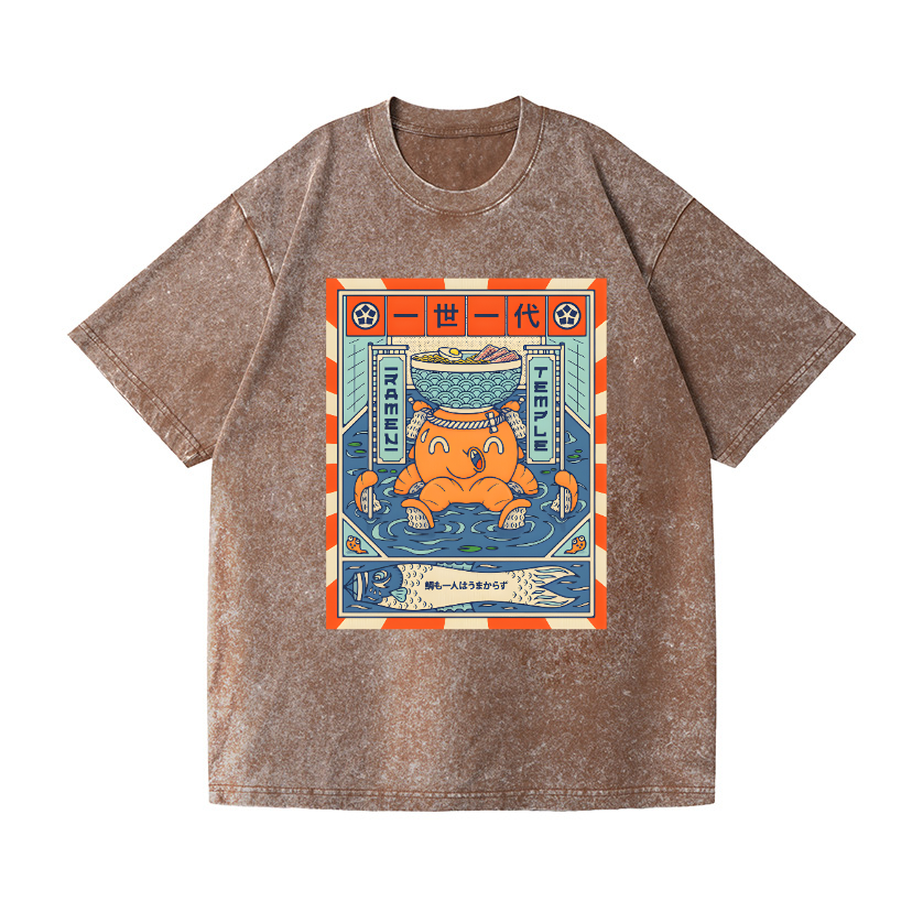 Octopus Vintage Wash Japanese Design T-Shirt