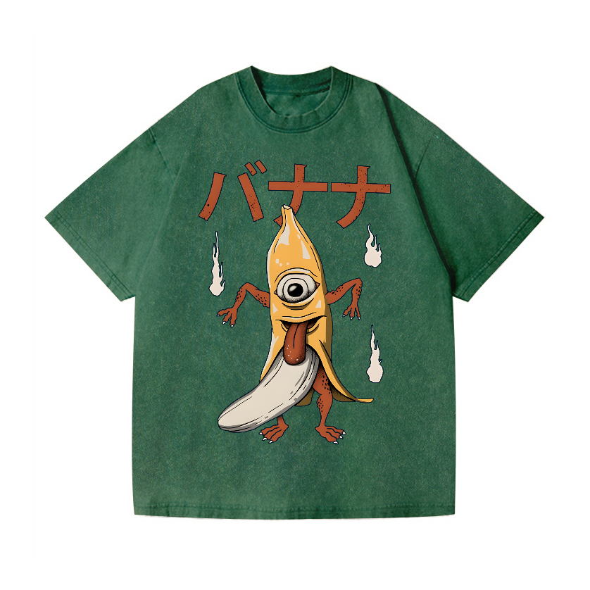 Banana Monster Vintage Wash Japanese Design T-Shirt