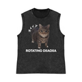 OIIA Cat Pure Cotton Wash-Dyed Sleeveless Tank Top