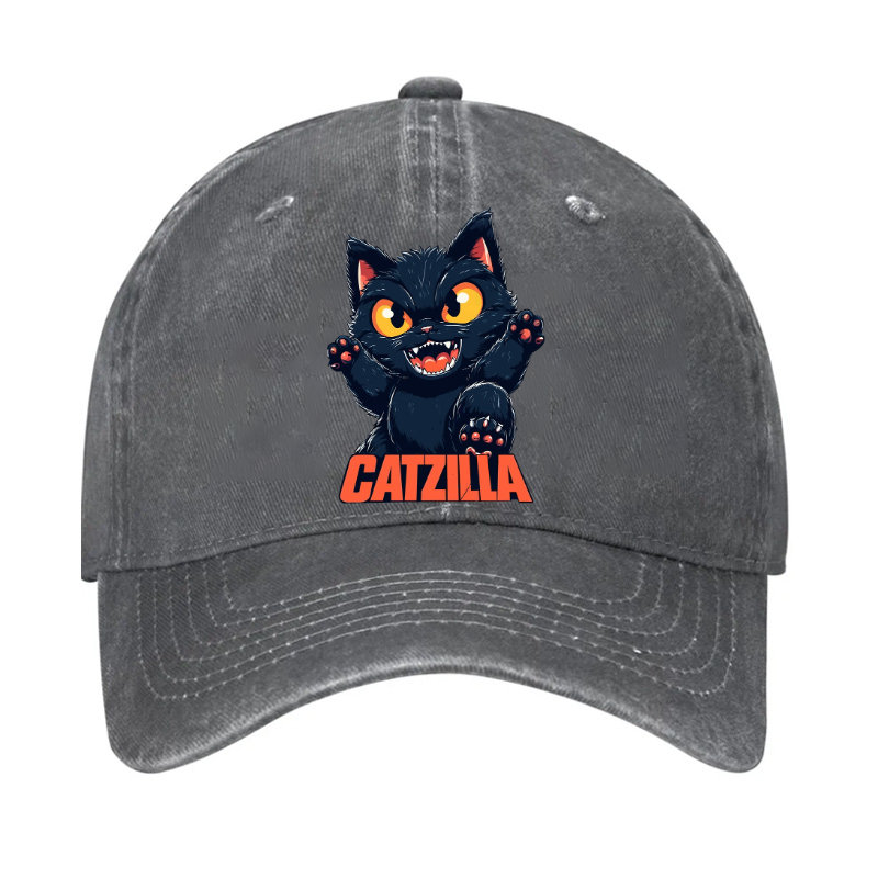 Catzilla Cat Kaiju Vintage Cotton Cap