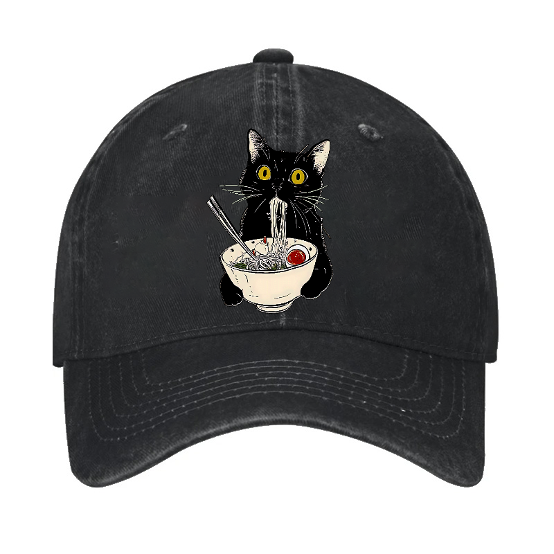 Ramen Cat Vintage Cotton Cap