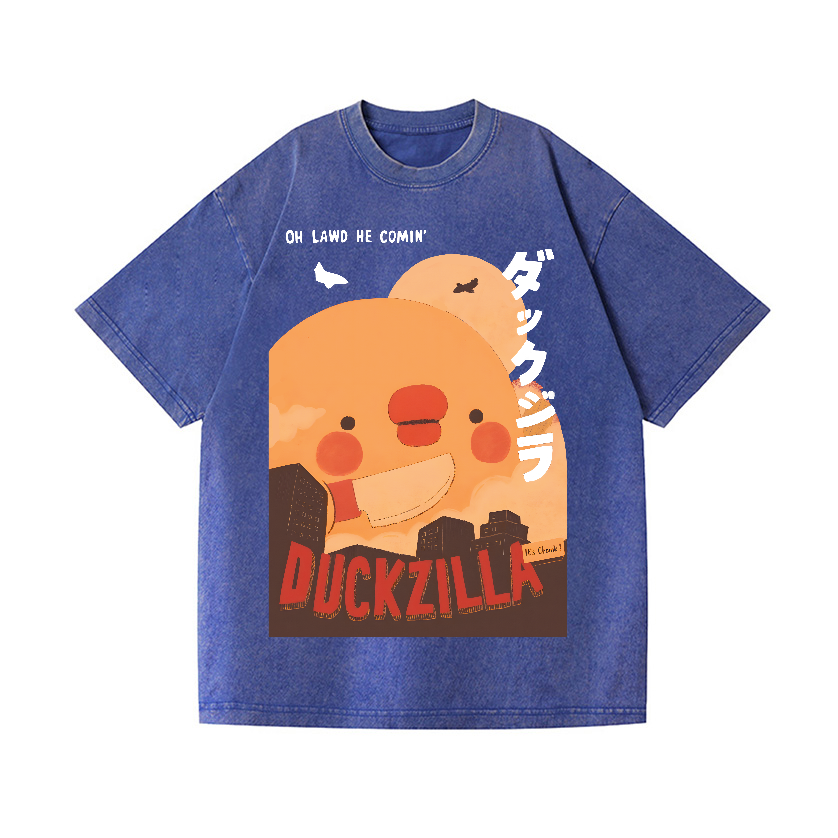 Duck Kaiju Vintage Wash Japanese Design T-Shirt