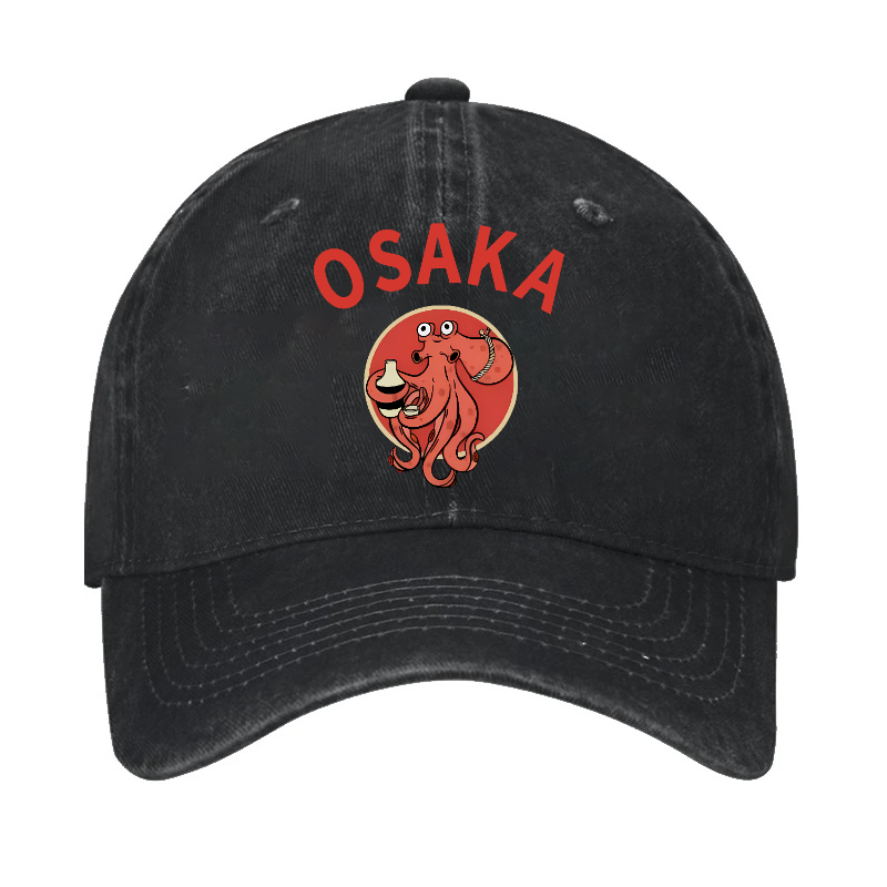 Osaka Dotonbori Drunken Octopus Vintage Cotton Cap