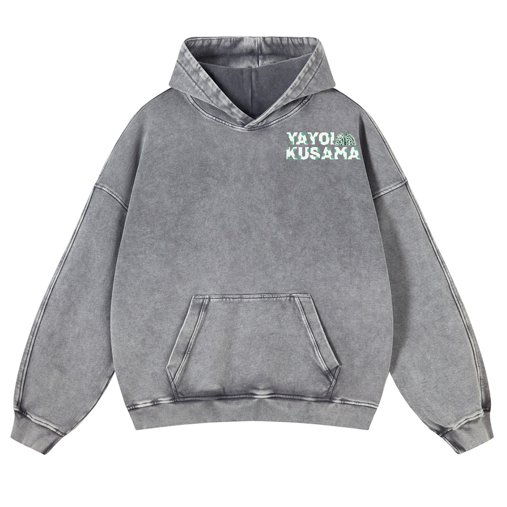 Yayoi Kusama Pumpkin Vintage Washed Cotton Back Art Hoodie